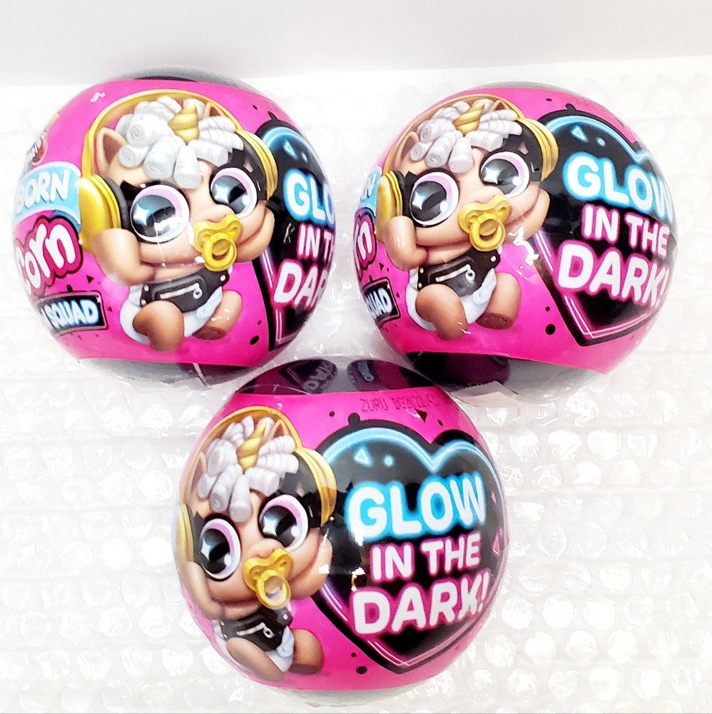 Pack-3 (three) Unicorn Glow Squad Newborn (series 3)